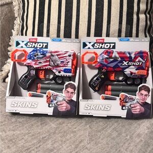 Zuru X-Shot Skins Blaster - Stars and Stripes & Camo Patterns